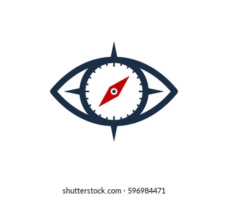 Eye Compass Logo Design Element