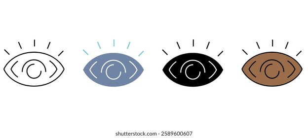 eye concept line icon. Simple element illustration. eye  concept outline symbol design.