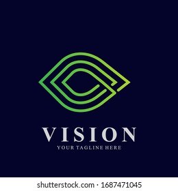 Eye Concept Logo Design with modern concept. Abstract icon eye vector illustration