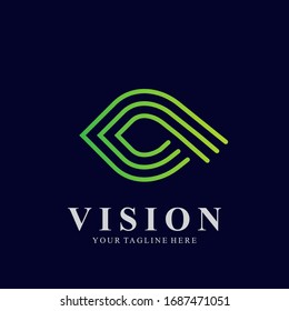 Eye Concept Logo Design with modern concept. Abstract icon eye vector illustration