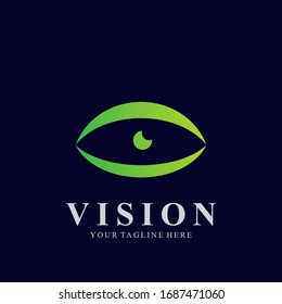 Eye Concept Logo Design with modern concept. Abstract icon eye vector illustration