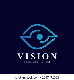 Eye Concept Logo Design with modern concept. Abstract icon eye vector illustration