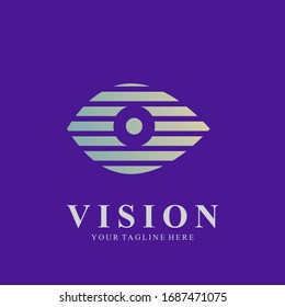 Eye Concept Logo Design with modern concept. Abstract icon eye vector illustration