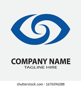eye concept logo design, simple modern