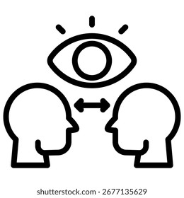 Augenkontakt-Icon-Element für Design