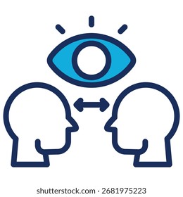 Augenkontakt-Icon-Element für Design