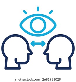 Elemento de icono de contacto visual para diseño