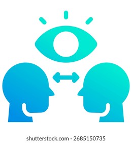 Elemento de icono de contacto visual para diseño