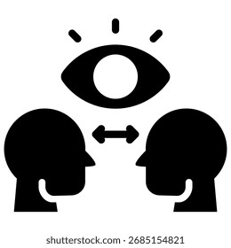Elemento de icono de contacto visual para diseño