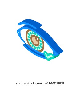 eye contact interview job isometric icon vector. eye contact interview job sign. isolated symbol illustration
