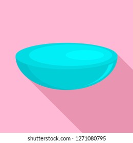 Eye contact len icon. Flat illustration of eye contact len vector icon for web design
