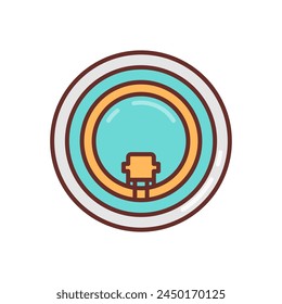 Eye Contact Lens icon in vector. Logotype
