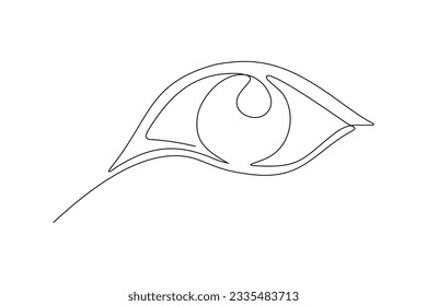 dibujo de línea continua de ojo