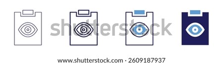 Eye contrast sensitivity icon in 4 different styles. Thin Line, Line, Bold Line, Duotone. Duotone style. Editable stroke.