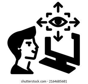 eye control modern concept ui ux icon for website, app, presentaion, flyer, brochure etc.