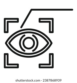 Eye control vr icon outline vector. Augmented reality. Virtual game