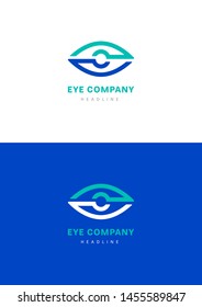 Eye corp company logo template.