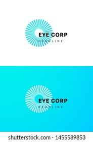 Eye corp company logo template.