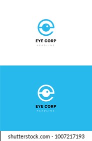 Eye corporation logo template.