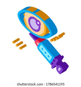 Eye Cosmetology Injection Icon Vector. Isometric Eye Cosmetology Injection sign. color isolated symbol illustration