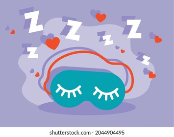 eye covers accessory and hearts