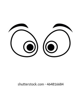 Cartoon Eyes Icon Stock Vector (Royalty Free) 655671454 | Shutterstock