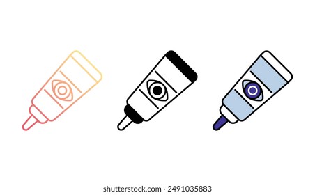 Eye Cream icon design with white background stock illustration