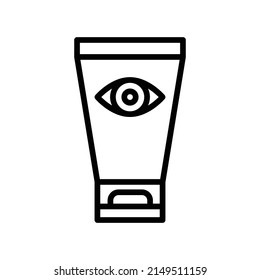 Eye Cream Icon. Line Art Style Design Isolated On White Background