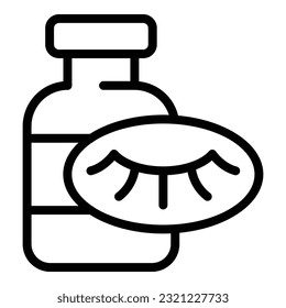 Eye cream icon outline vector. Patch mask. Cosmetic skin
