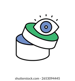 Icono de crema de ojos Vector ilustración de stock