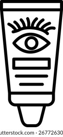 Línea de crema de ojos Vector Icon Design