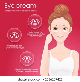 Eye cream to reduce wrinkles and dark circles