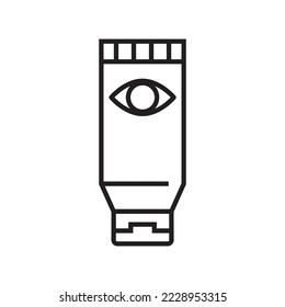 Eye cream tube icon. Skincare and cosmetology. isolated on white background. vector illustration