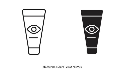 Eye cream vector line icon illustration