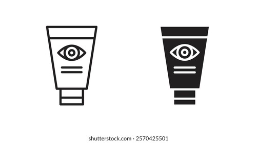 Eye cream vector web icons set
