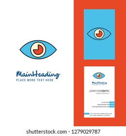 Eye Creative Logo and business card. vertical Design Vector