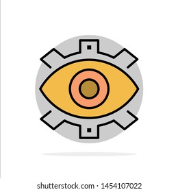 Eye, Creative, Production, Business, Creative, Modern, Production Abstract Circle Background Flat color Icon