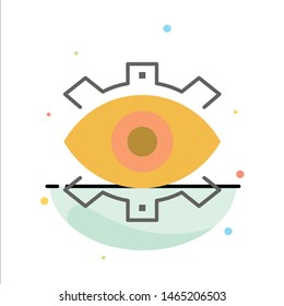 Eye, Creative, Production, Business, Creative, Modern, Production Abstract Flat Color Icon Template. Vector Icon Template background