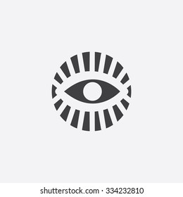 eye cut identity template icon design element