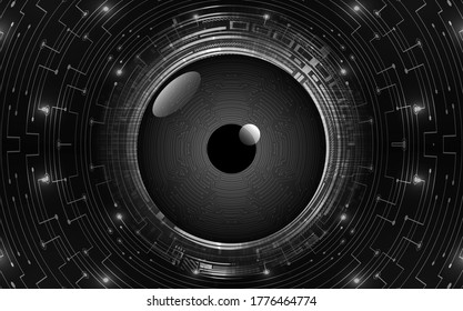 eye cyber circuit future technology concept background