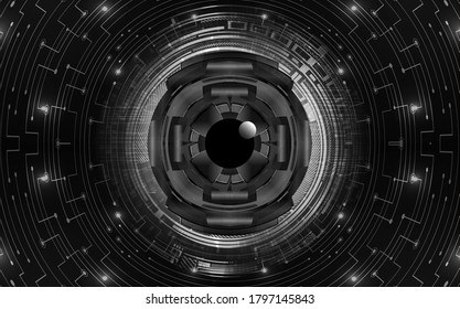 fondo de concepto de tecnología futura de circuito de los ojos