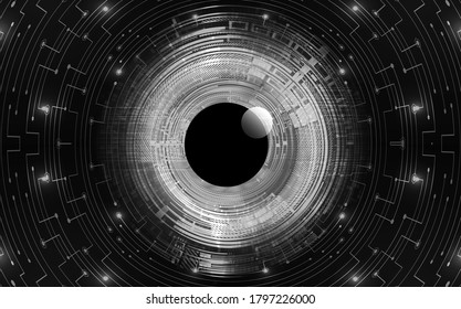 eye cyber circuit future technology concept background