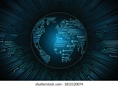 eye cyber circuit future technology concept background