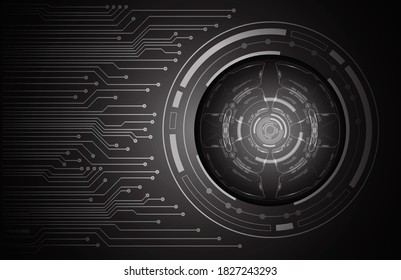 eye cyber circuit future technology concept background