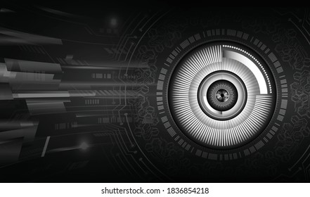 eye cyber circuit future technology concept background