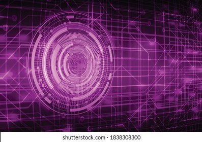 eye cyber circuit future technology concept background