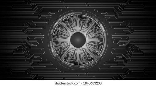 eye cyber circuit future technology concept background