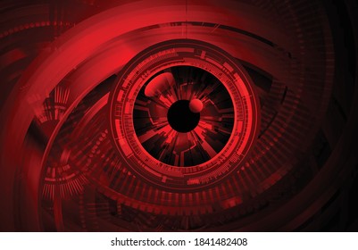 eye cyber circuit future technology concept background