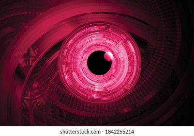eye cyber circuit future technology concept background