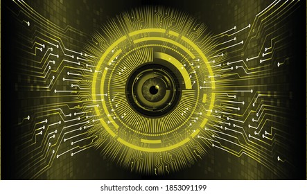 eye cyber circuit future technology concept background
